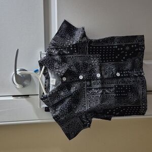 Baby Boy Black Paisley Set